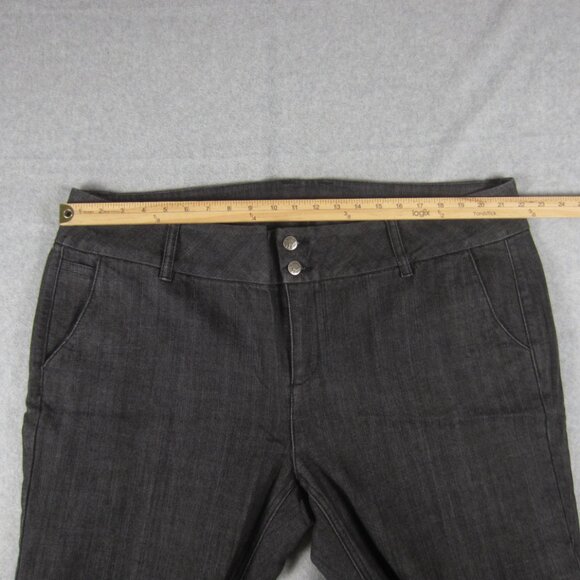 Mossimo Jeans Womens 22W Plus Dark Wash Stretch Trouser Denim Altered Hem - Picture 4 of 15